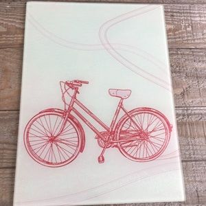 NEW Big Glass Textured Cutting Board Bike Non Slip